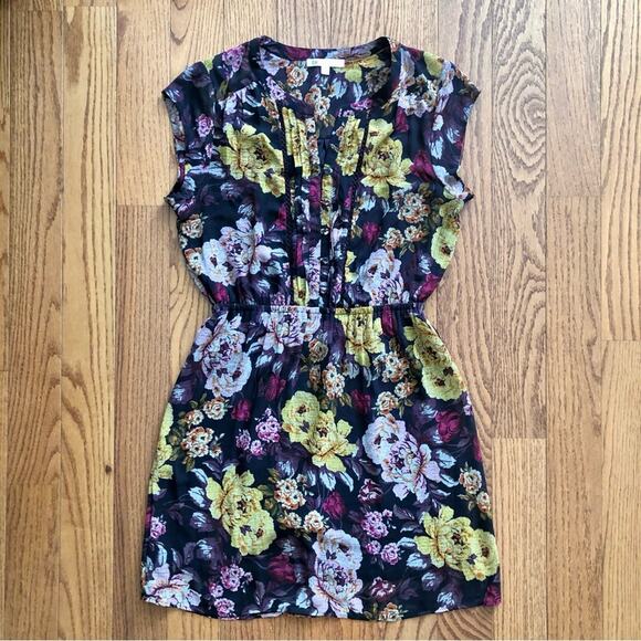 DR2 Floral Lined Sleeveless Belted Elasticized Waist Maroon Dress Women’s Size S - Picture 11 of 13